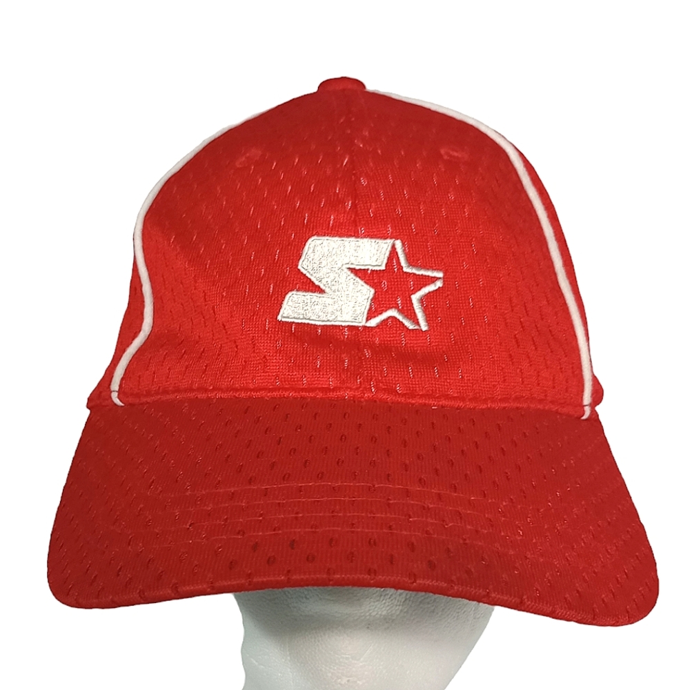 Starter 90's Stretch Fit Embroidered Logo Unisex Red Hat Cap OS